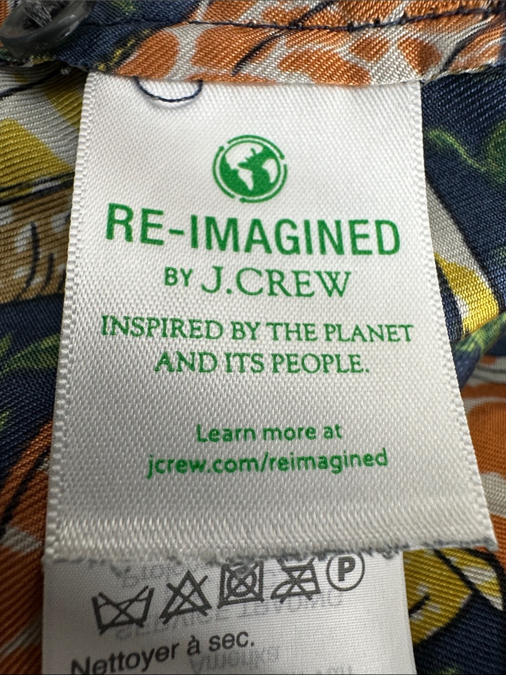 J Crew Collection silk twill shirt in giraffes - Picture 6 of 8